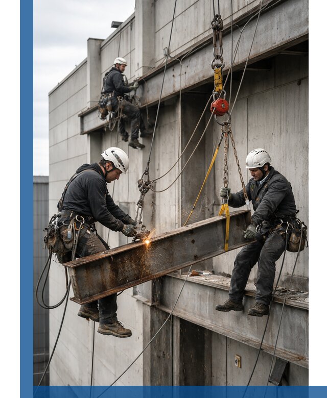 Демонтаж металлоконструкций на высоте в Ноябрьске под ключ