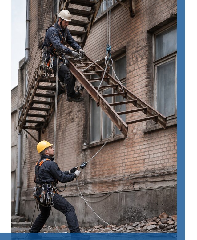 Демонтаж пожарной лестницы в Ноябрьске от 12156 р. | ВЫСОТНИК-Нбс