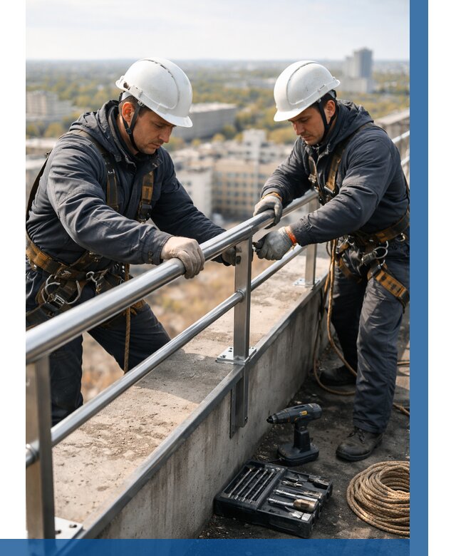 Монтаж перил на высоте в Ноябрьске от 2533 р. | ВЫСОТНИК-Нбс