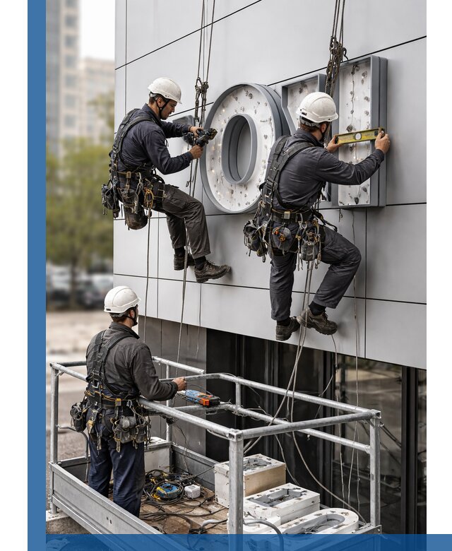 Профессиональный монтаж световых букв в Ноябрьске под ключ