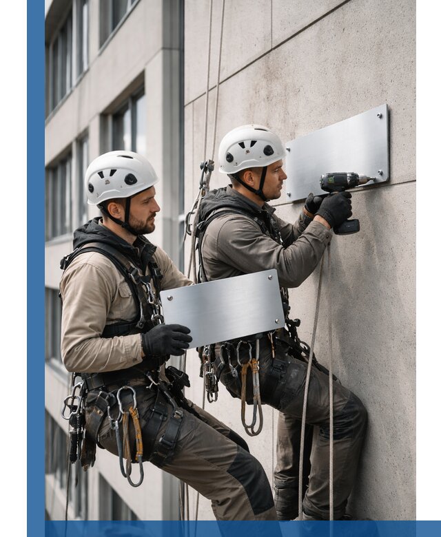 Монтаж табличек и указателей в Ноябрьске для зданий и сооружений