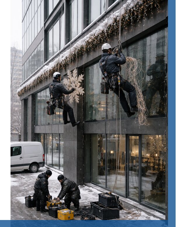 Демонтаж новогоднего оформления в Ноябрьске от 5572 р. | ВЫСОТНИК-Нбс