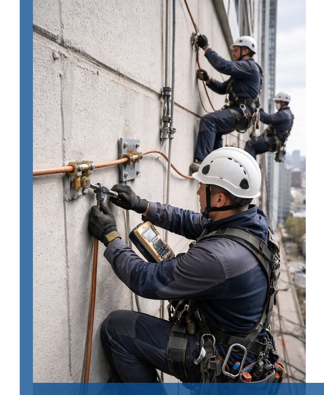 Монтаж системы заземления здания и молниезащиты в Ноябрьске