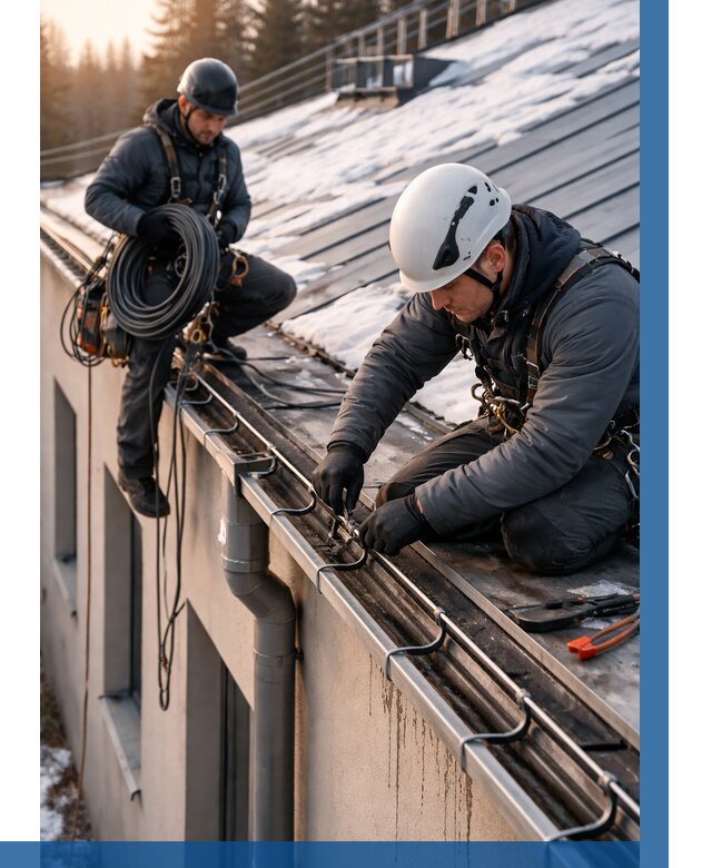 Монтаж греющего кабеля на кровле в Ноябрьске от 456 р. | ВЫСОТНИК-Нбс