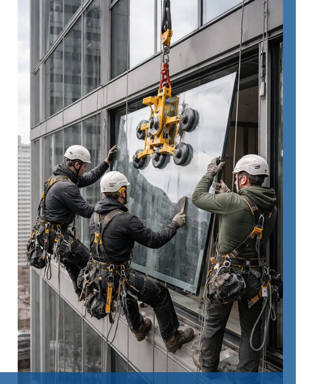 Фасадное остекление зданий под ключ в Ноябрьске от 10130 р. | ВЫСОТНИК-Нбс