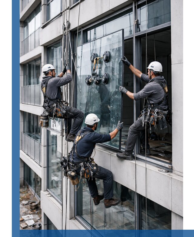 Фасадное остекление и монтаж витражей зданий в Ноябрьске под ключ