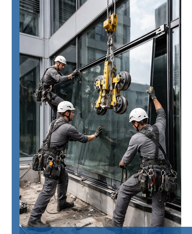 Структурное остекление фасадов в Ноябрьске монтаж и обслуживание