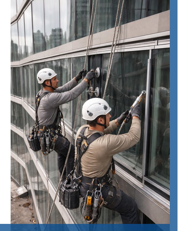 Радиусное остекление фасада в Ноябрьске от 12156 р. | ВЫСОТНИК-Нбс