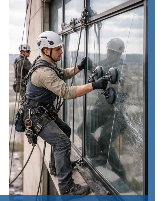 Замена стекла в витраже в Ноябрьске под ключ от 8611 р. | ВЫСОТНИК-Нбс