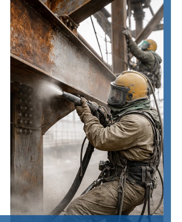 Пескоструйная очистка металлоконструкций в Ноябрьске по 608 р.  ВЫСОТНИК-Нбс