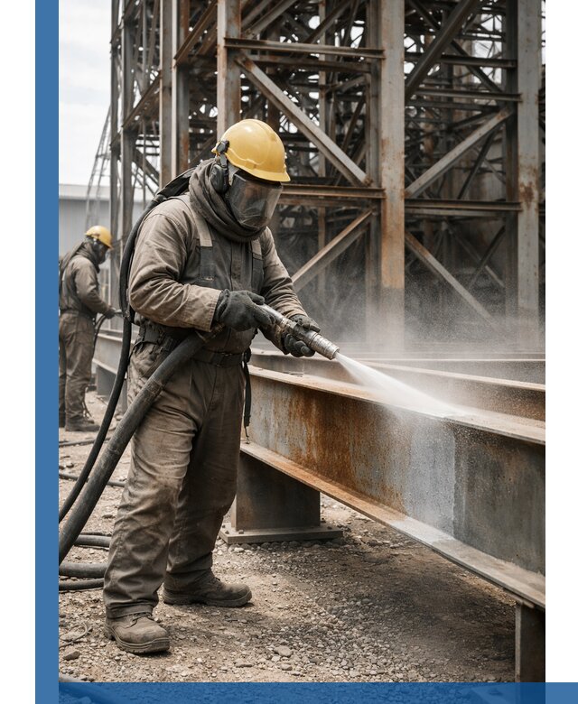 Пескоструйная очистка металлоконструкций в Ноябрьске промышленная