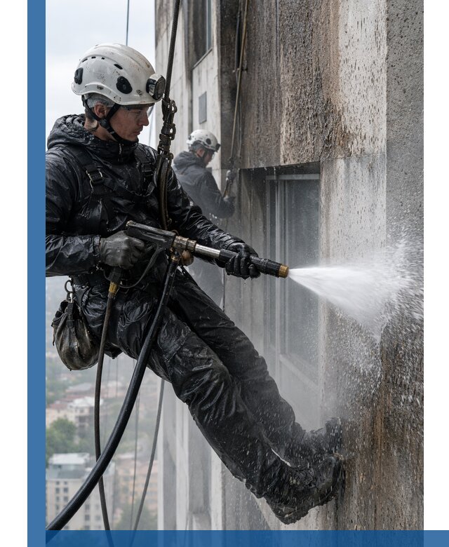 Гидроструйная очистка фасадов и конструкций в Ноябрьске