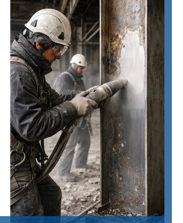 Удаление старой краски с металла в Ноябрьске от 456 р. | ВЫСОТНИК-Нбс