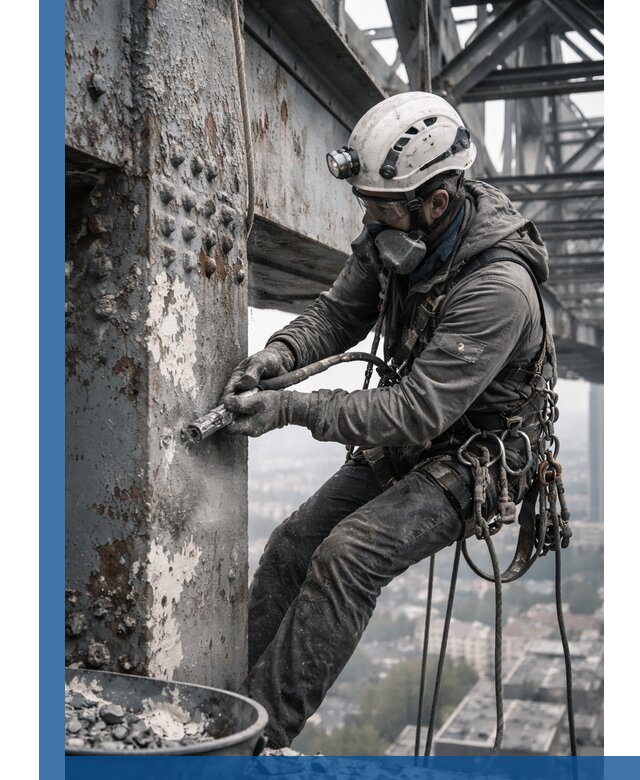 Удаление старой краски с металлических конструкций в Ноябрьске