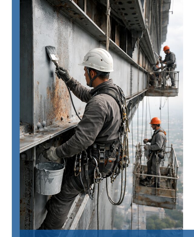 Покраска металлоконструкций на высоте в Ноябрьске профессионально