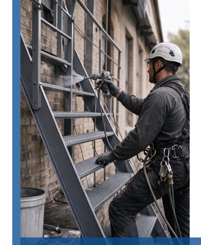 Покраска и антикоррозионная защита пожарных лестниц в Ноябрьске