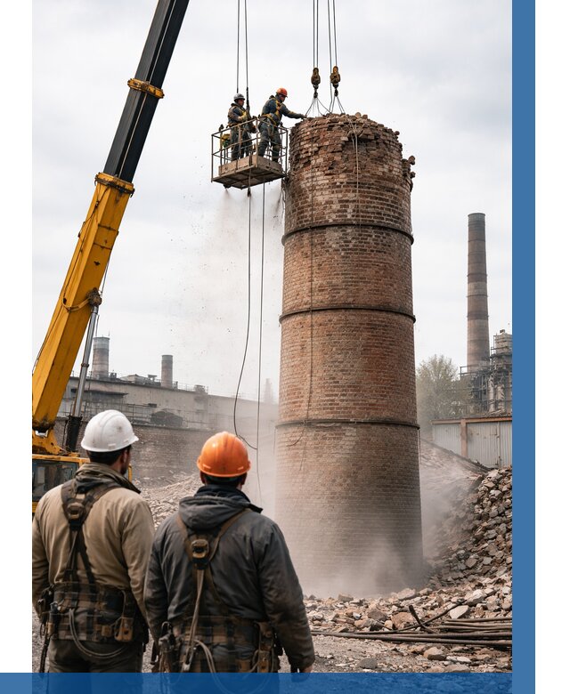 Демонтаж дымовой трубы в Ноябрьске от 91170 р. | ВЫСОТНИК-Нбс, смета