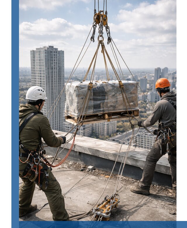 Подъем и монтаж крупногабаритных грузов на крышу в Ноябрьске