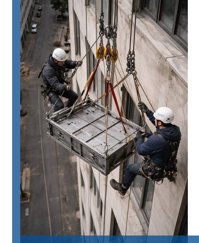 Спуск и подъем грузов по фасаду в Ноябрьске для зданий
