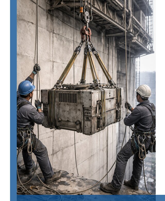 Такелажные работы на высоте, подъем и монтаж грузов в Ноябрьске