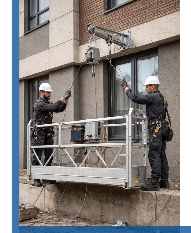 Монтаж и подъем фасадной люльки в Ноябрьске с гарантией безопасности