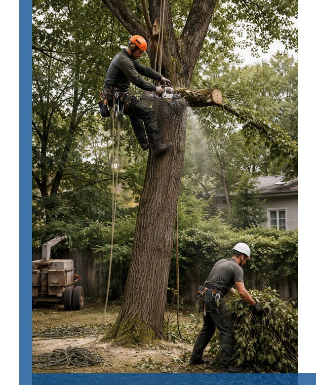 Кронирование деревьев в Ноябрьске, безопасная высотная обрезка