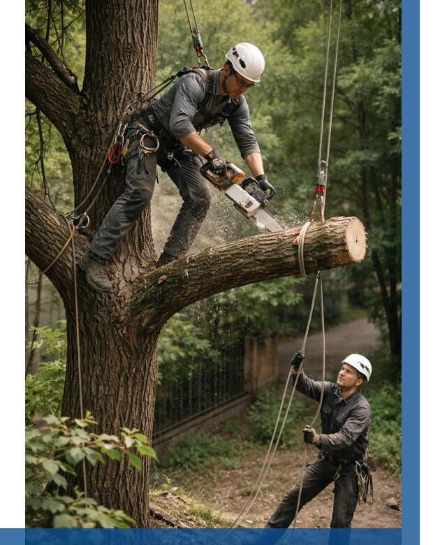 Спил деревьев альпинистами в Ноябрьске от 8104 р. | ВЫСОТНИК-Нбс