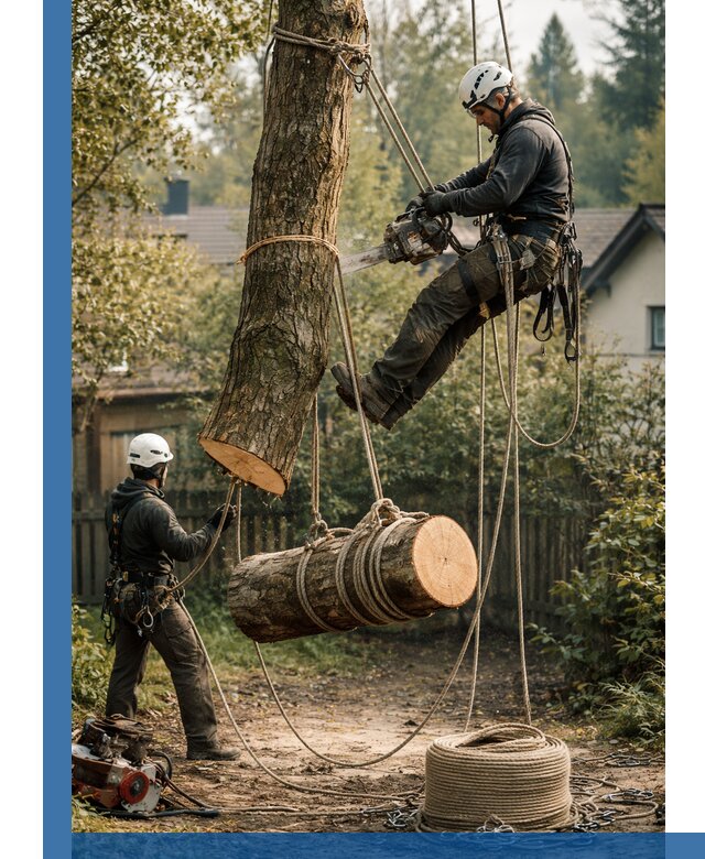 Валка деревьев частями в Ноябрьске, безопасно и аккуратно