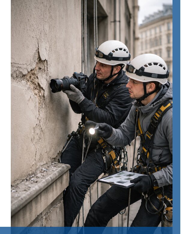 Фотофиксация дефектов фасада в Ноябрьске от 4559 р. | ВЫСОТНИК-Нбс