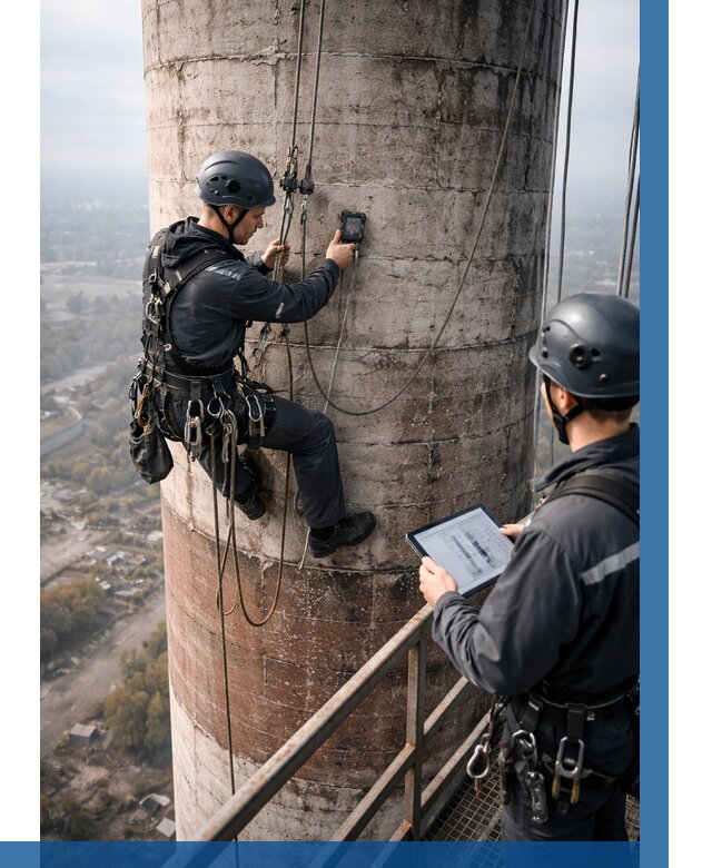 Обследование дымовой трубы в Ноябрьске от 8104 р. | ВЫСОТНИК-Нбс
