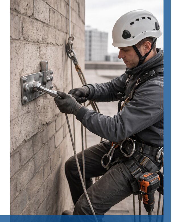 Установка анкерных точек в Ноябрьске от 3546 р. | ВЫСОТНИК-Нбс