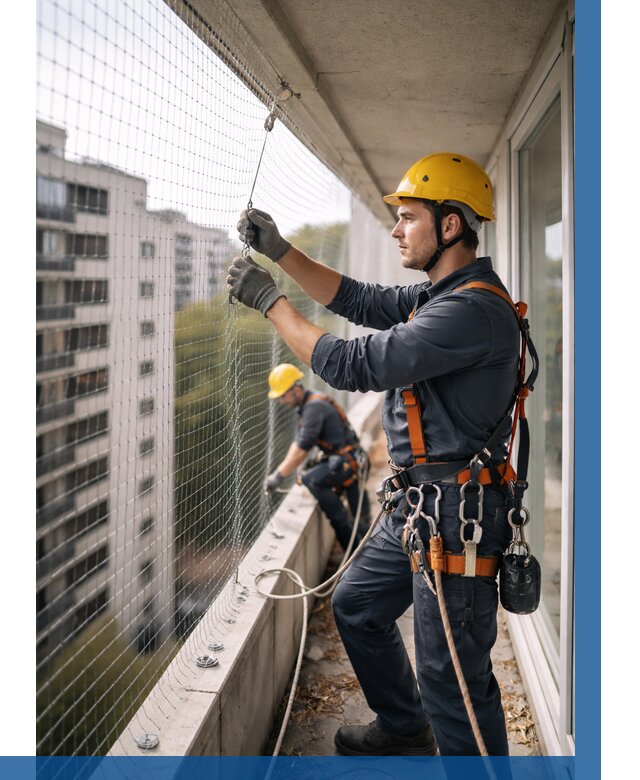 Монтаж сетки от птиц в Ноябрьске от 4559 р. | ВЫСОТНИК-Нбс