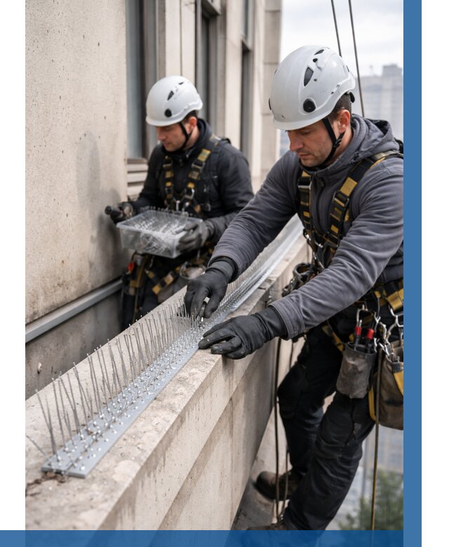 Установка шипов от птиц в Ноябрьске от 861 р. | ВЫСОТНИК-Нбс